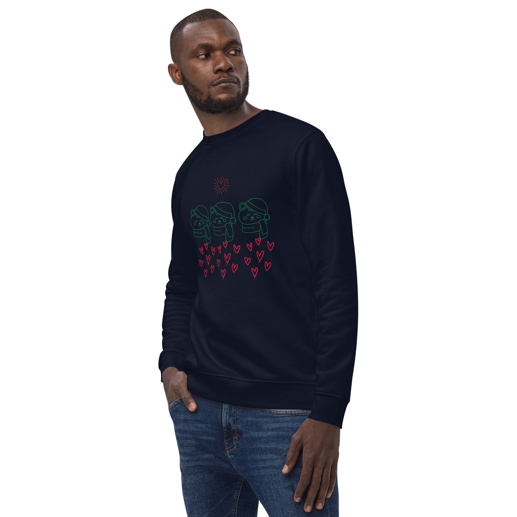 A Smile for Christmas Unisex eco sweatshirt - TRIPLE-A