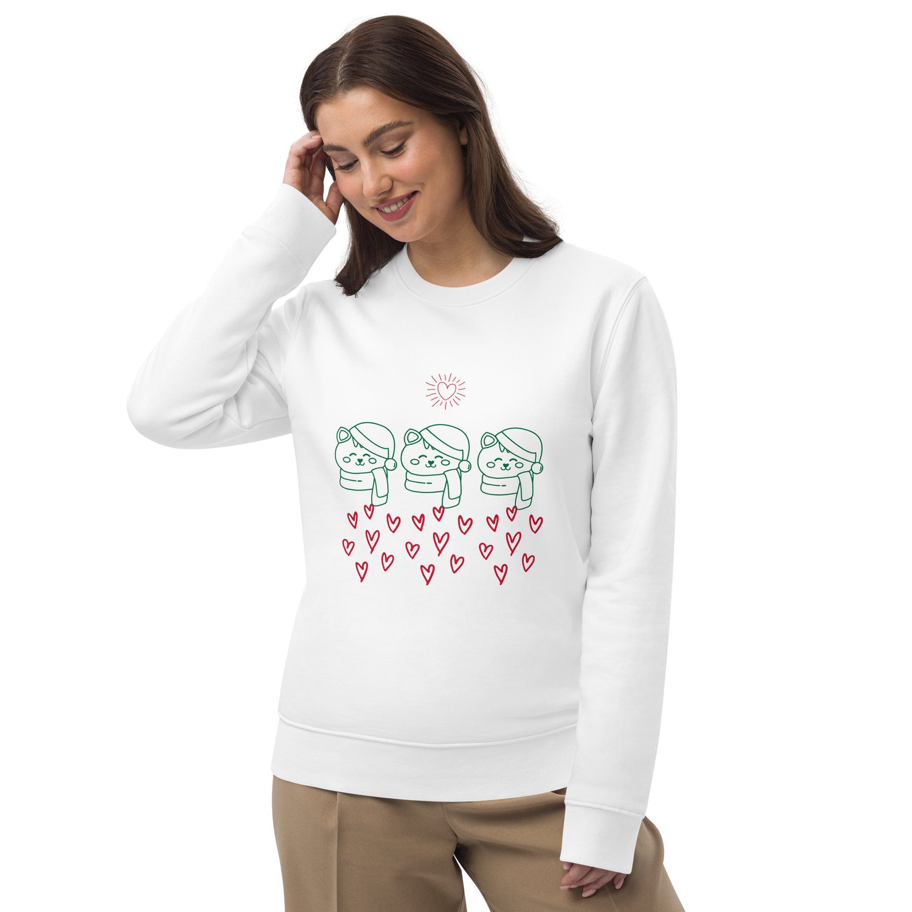 A Smile for Christmas Unisex eco sweatshirt - TRIPLE-A