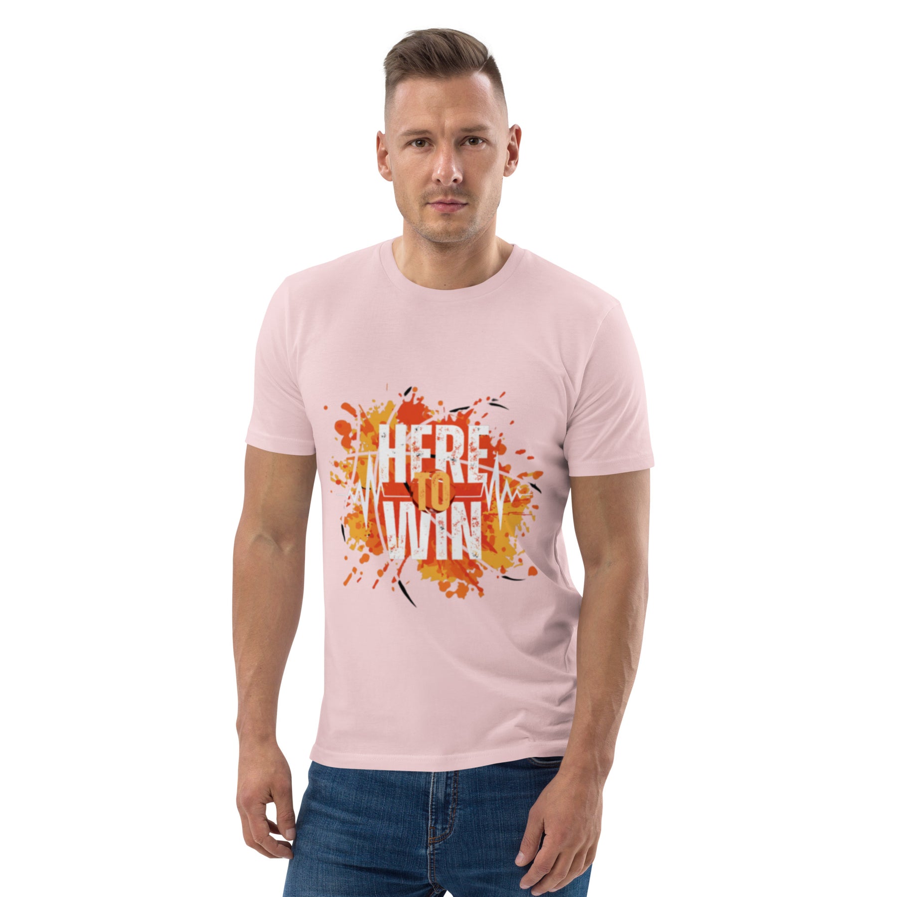 HERE TO WIN- Unisex organic cotton t-shirt