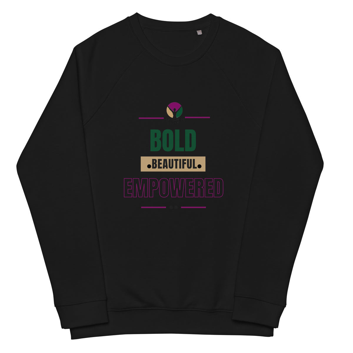 BOLD- Unisex organic raglan sweatshirt - TRIPLE-A