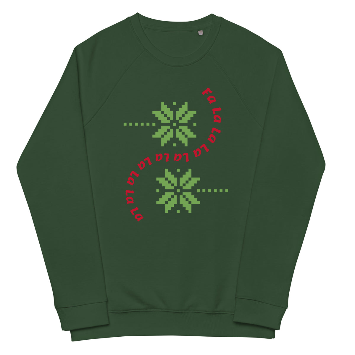 A Smile for Christmas Unisex organic raglan sweatshirt - TRIPLE-A