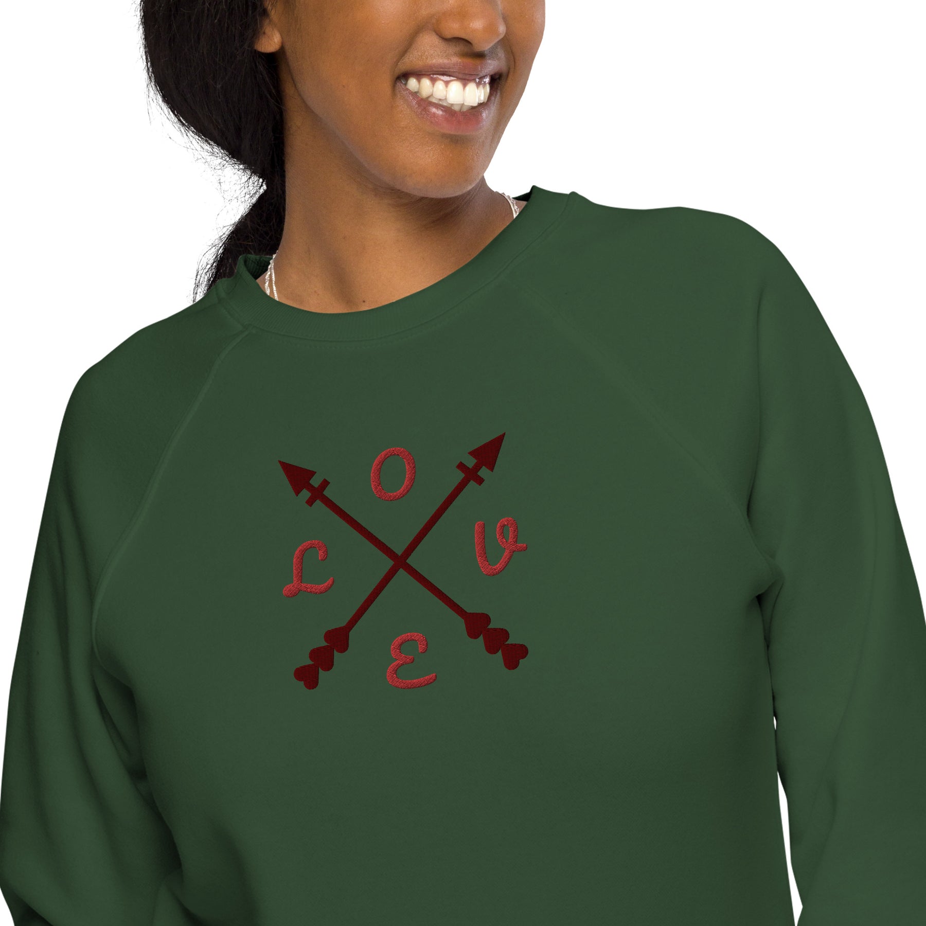 Love Unisex organic raglan sweatshirt - TRIPLE-A