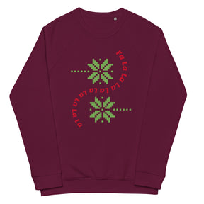 A Smile for Christmas Unisex organic raglan sweatshirt - TRIPLE-A