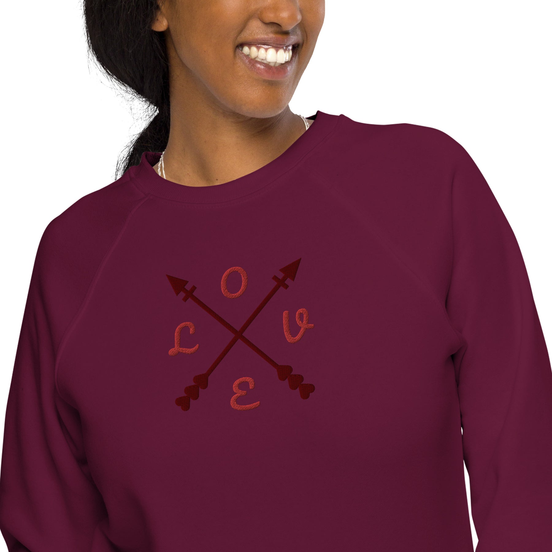 Love Unisex organic raglan sweatshirt - TRIPLE-A