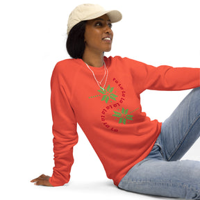 A Smile for Christmas Unisex organic raglan sweatshirt - TRIPLE-A