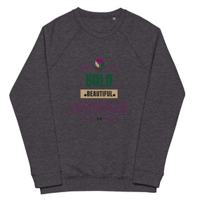 BOLD- Unisex organic raglan sweatshirt - TRIPLE-A