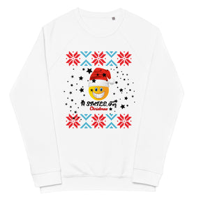 A Smile for Christmas Unisex organic raglan sweatshirt - TRIPLE-A