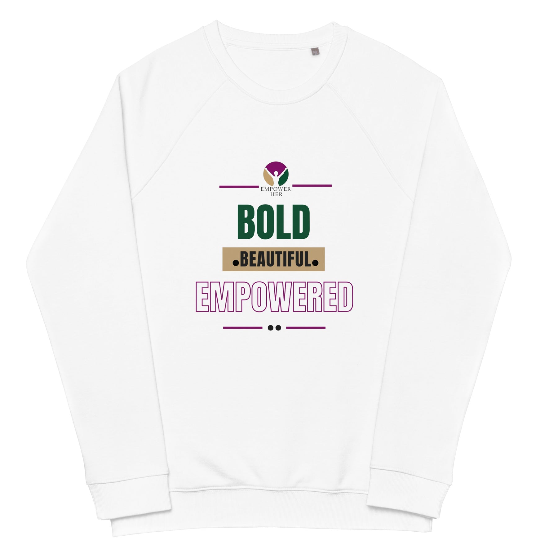 BOLD- Unisex organic raglan sweatshirt - TRIPLE-A