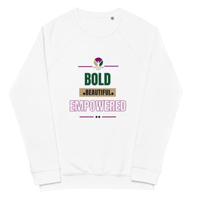 BOLD- Unisex organic raglan sweatshirt - TRIPLE-A