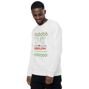 A Smile for Christmas Unisex organic raglan sweatshirt - TRIPLE-A