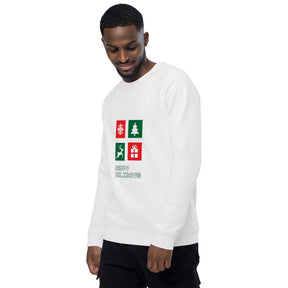 A Smile for Christmas Unisex organic raglan sweatshirt - TRIPLE-A