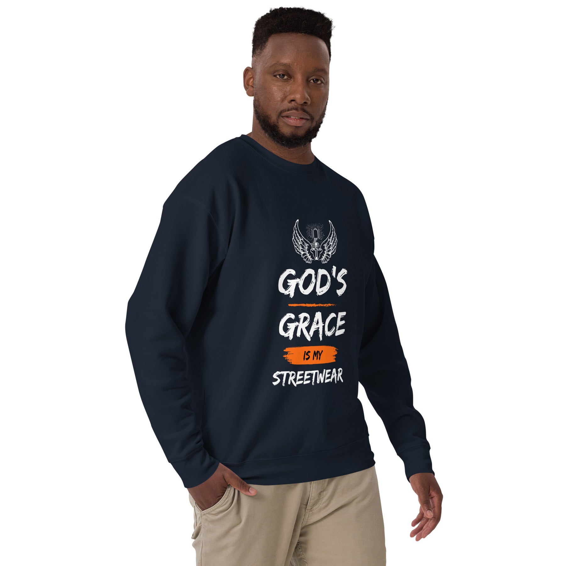 GOD'S GRACE - Unisex Premium Sweatshirt - TRIPLE-A