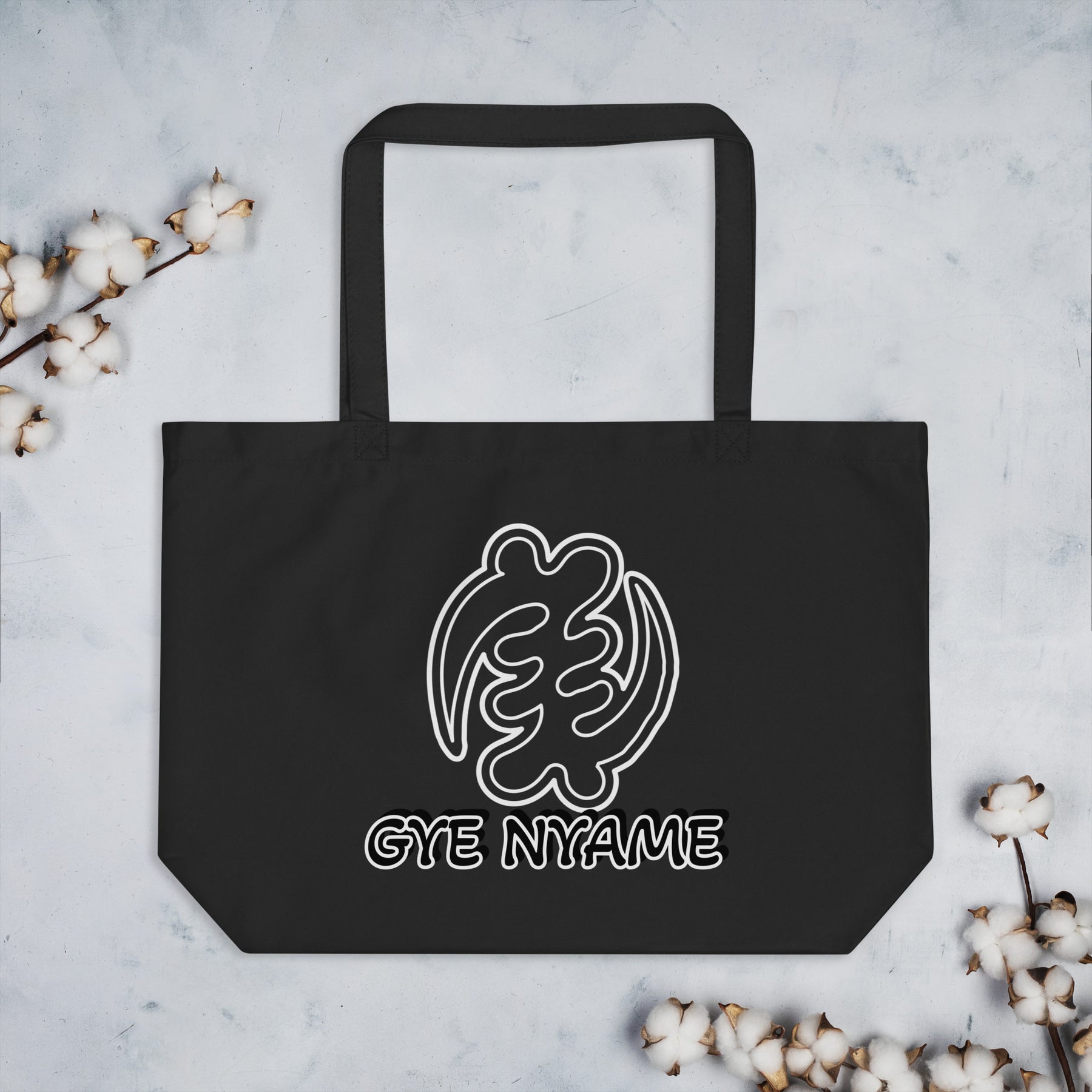 GYE NYAME-Large organic tote bag - TRIPLE-A