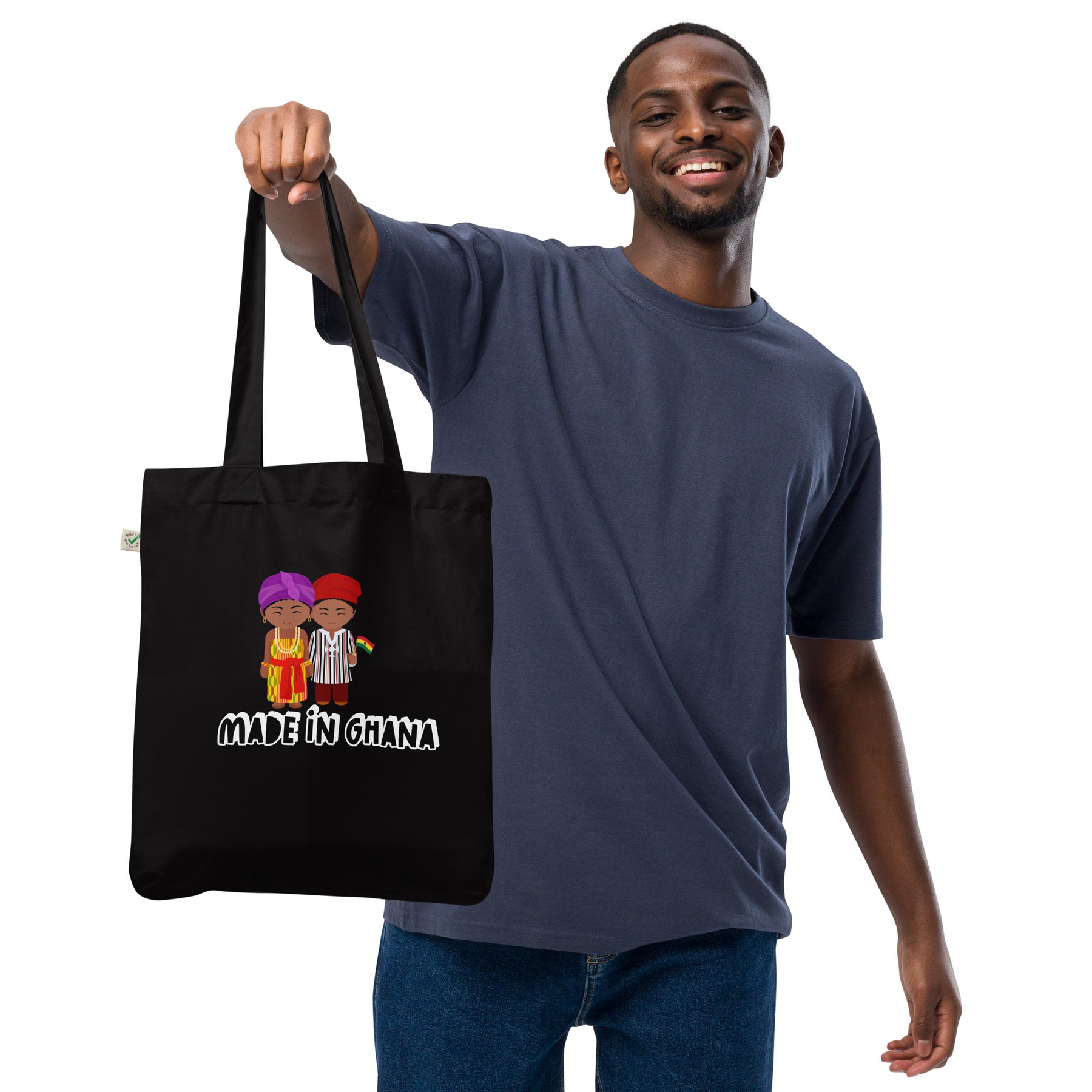 MADE IN GHANA-Organic Fashion Tote Bag - TRIPLE-A