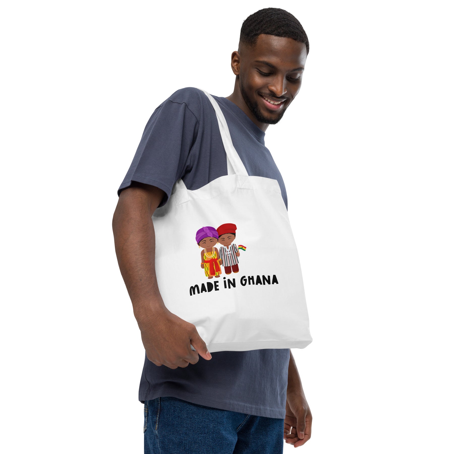 MADE IN GHANA-Organic Fashion Tote Bag - TRIPLE-A