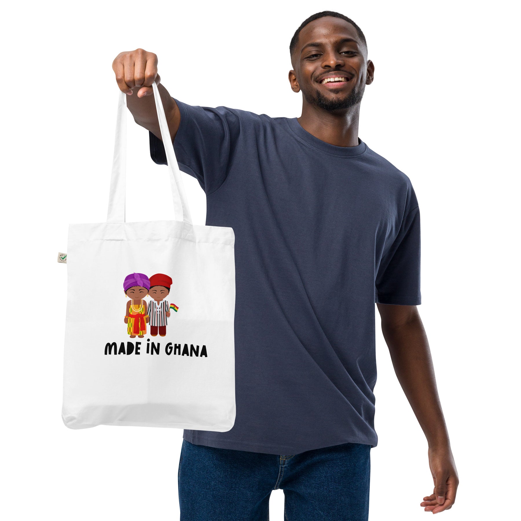 MADE IN GHANA-Organic Fashion Tote Bag - TRIPLE-A