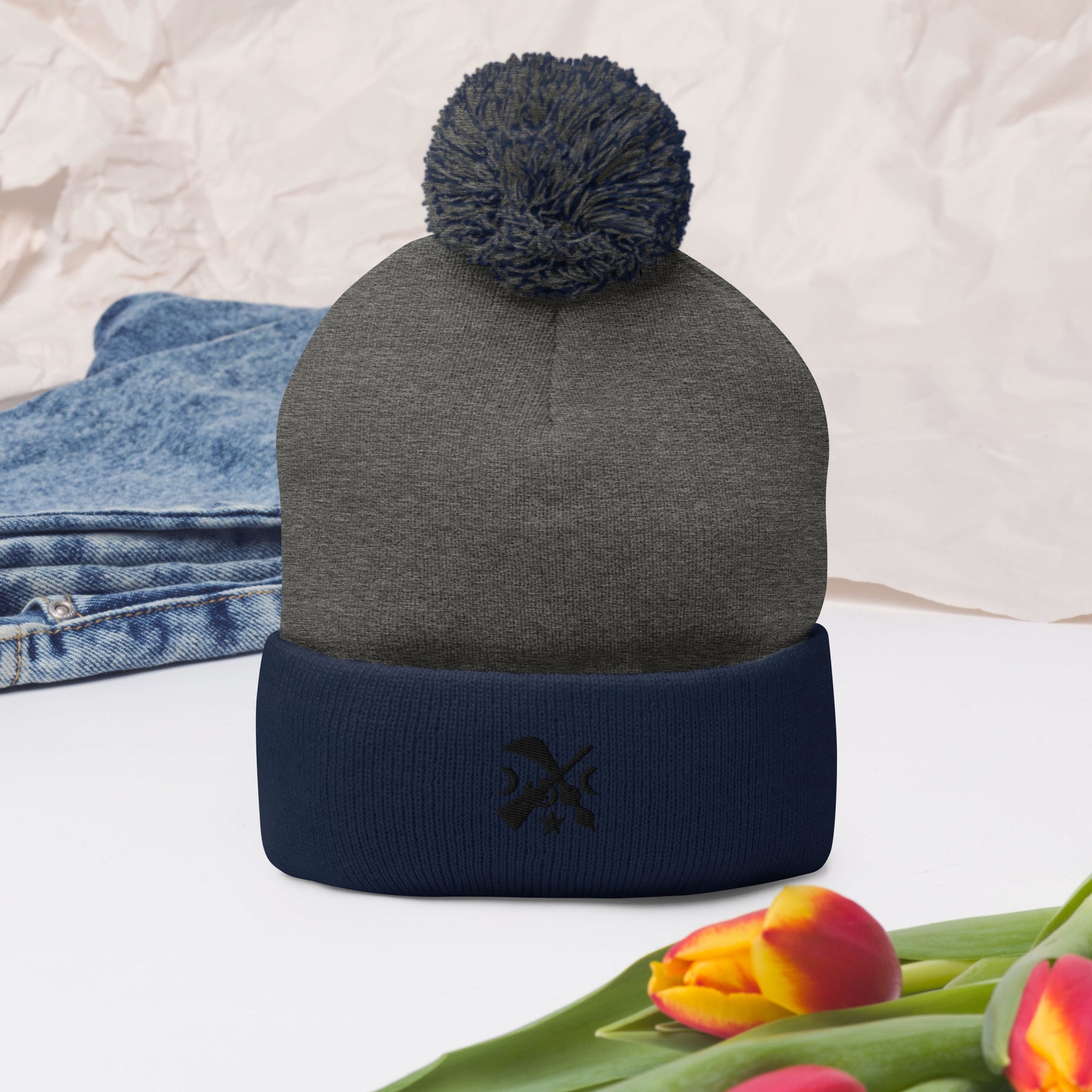 ADINKRA-Pom-Pom Beanie - TRIPLE-A