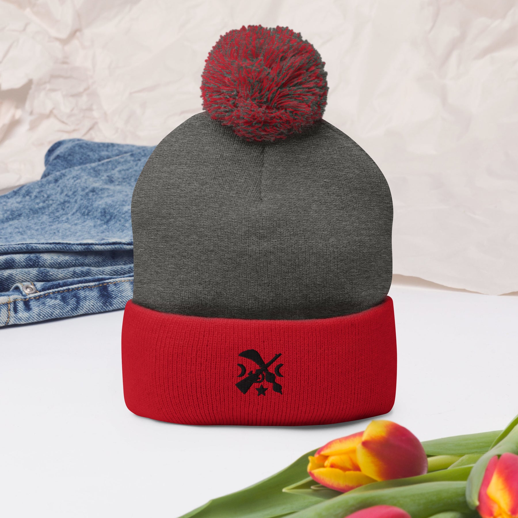 ADINKRA-Pom-Pom Beanie - TRIPLE-A