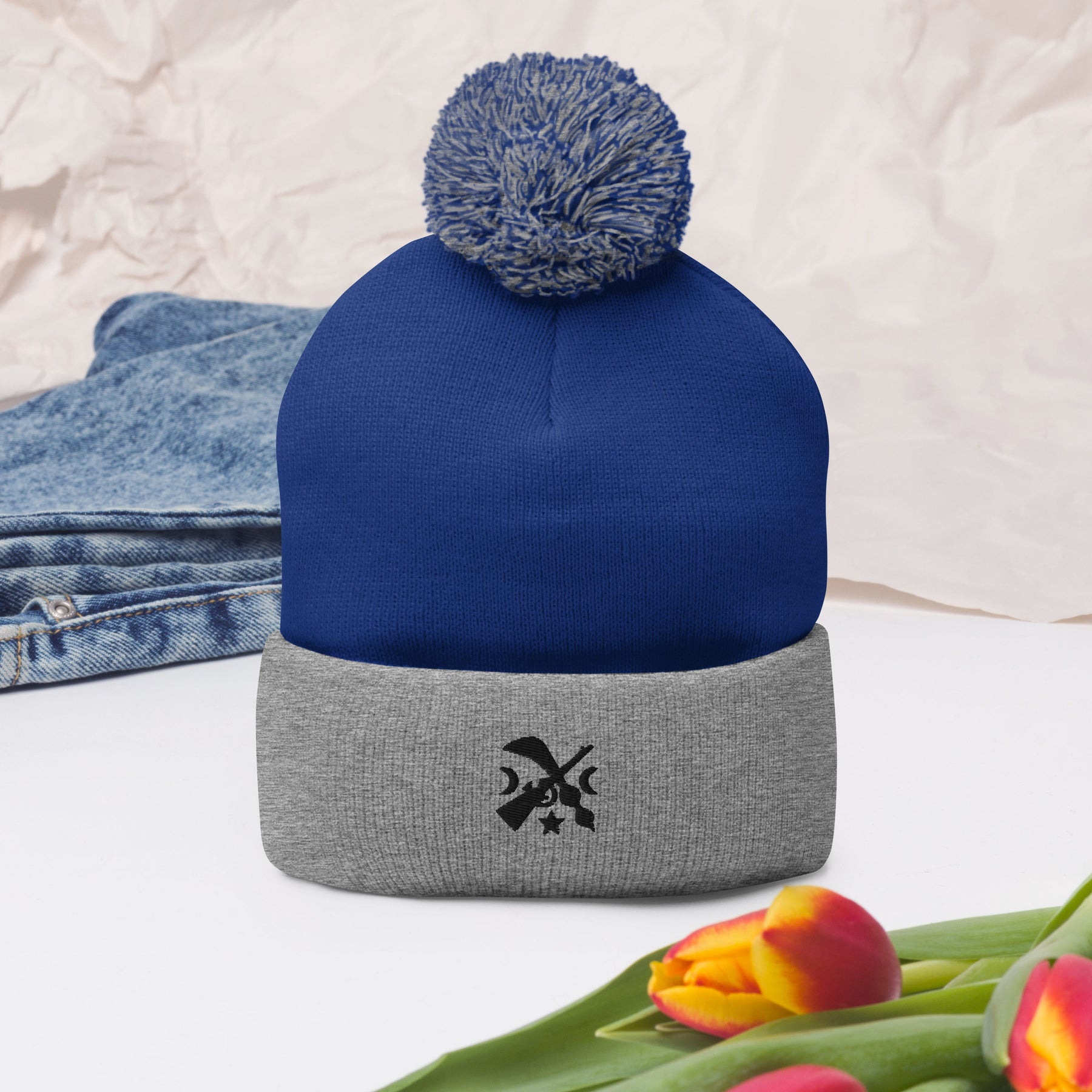 ADINKRA-Pom-Pom Beanie - TRIPLE-A