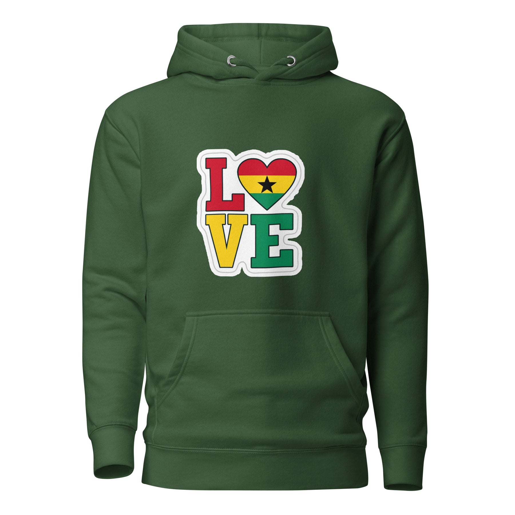 Love in Ghana Colours Unisex Hoodie - TRIPLE-A